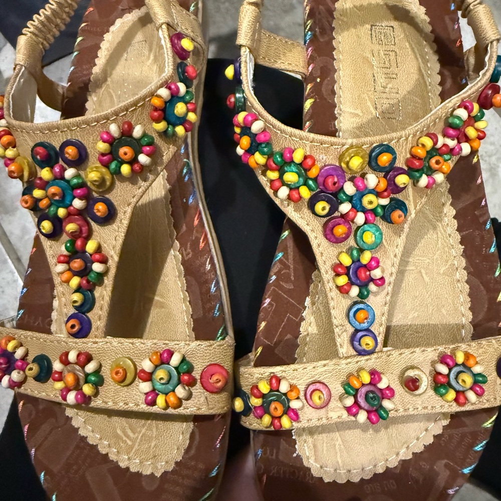 Colorful Beaded Women's Sandals